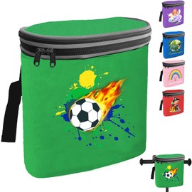 AUNGKWANG Children's Handlebar Bag, Bicycle Bag, Children's Bicycle, Bicycle Handlebar Bag with Reflectors and Football Motif, Bicycle Basket, Bicycle Bag, Handlebar Basket, for Balance Bike, Scooter