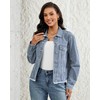 Vetinee Women Jean Jacket Distressed Jean Jacket Women Womens Light