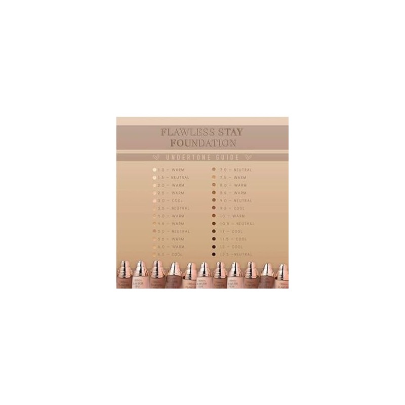 Beauty Creations Flawless Stay Maquillaje Líquido Cobertura Amplia Acabado Natural