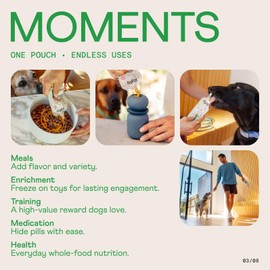 Rigby Wild-Caught Alaskan Salmon Dog Treat Squeeze Pouches — One Pouch Every Day for Meal Topping, Training, Pill Pockets, Lick Mats & Enrichment — Low-Calorie Omega-3 for Skin, Coat & Joint Support
