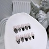 24 Piece Set Nail Tip, Black Nail Tip, Trapezoid Style,