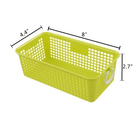 Kekow Organizador de cestas de almacenamiento de plástico para encimera, paquete de 6