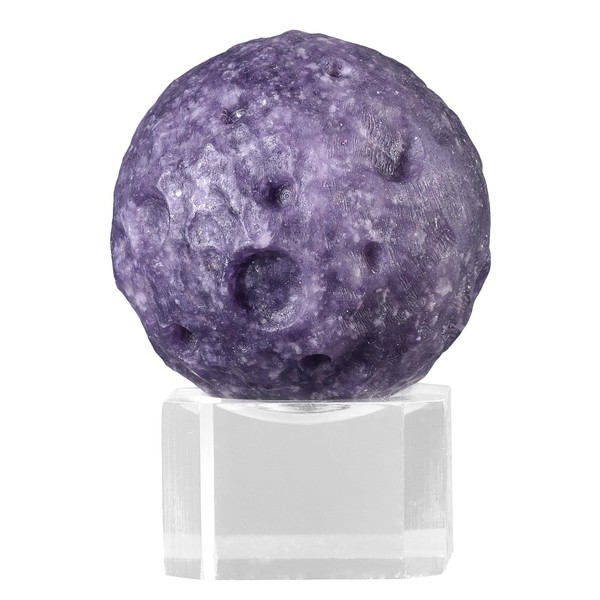 KYEYGWO Natural Purple Jasper Crystal Ball Figure with Acrylic Stand,