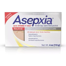Asepxia 2 X Jabón Facial Hipoalergénico Con Ácido Salicílico 113g