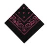 Hats of London Plain & Paisley Bandanas (Black & Pink)