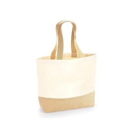 Westford Mill W450 Jute Base Canvas Shopper, natural