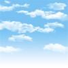 AOFOTO 8x8ft Blue Sky Backdrops White Clouds Photography Background Photo