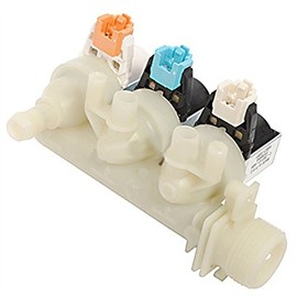 SPARES2GO Triple Solenoid Water Triple Inline Inlet Fill Valve for Hotpoint Washing Machine (3 way)