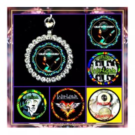 WINGER ROCK BAND TWO RHINESTONES KEYCHAINS TWO PINS