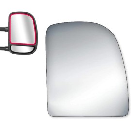 NoBrand Towing Mirror Glass fit for Super Duty E150 -Upper Passenger Right Side