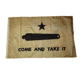 Moon Knives 3x5 Embroidered Gonzales Gonzalez Tea Stained 210D Nylon Flag 3x5 w/2 clips - Party Decorations Supplies For Parades - Prime Outside, Garden, Men Cave Decor Flag