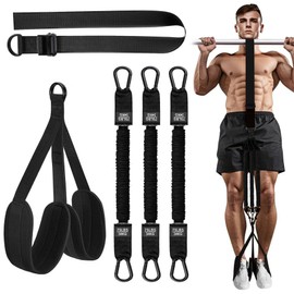 SGEBD Pull Up Assistance Pull Up Training Tube 3 Adjustable Stretch Band Pull Up Assist Resistance for Men Women Strength Training Physical Modification Pull Up Bar (Black, 225lbs)