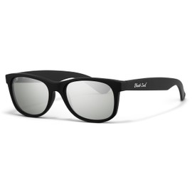 Black Sail Eyewear – wayfarer Frame UV400 7 Layer Polarized Sunglasses with Mirrored Lenses Women & Mens Sunglasses Polarized (Matte Black/Silver Mirror, Silver Mirror)