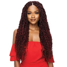 Outre X-PRESSION 24 Inch Pre-Twisted Premium Synthetic Fibers Braid Quick Long Lasting Protective Style Soft Texture Lightweight Crochet Loop - BOHO PASSION WATERWAVE (2T1B/27)