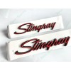 Corvette 2PCS Red Black Front Fender Stingray Emblems Badges For
