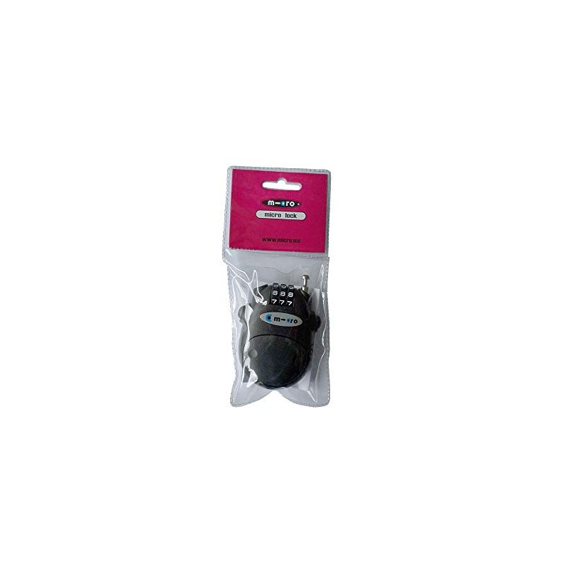 MicroClean Micro Sicherheitsschloss für Scooter und Kickboards, Schwarz