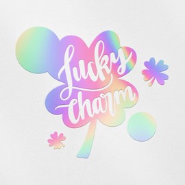 Transparent Decal Stickers of Lucky (Hologram) Premium Waterproof Vinyl Decal Stickers for Laptop Phone Accessory Helmet Car Window Mug Tuber Cup Door Wall Decoration USCSKUSc87836HO102522