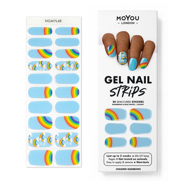 MOYOU LONDON Semi-cured UV Gel Strips - Pack of 20