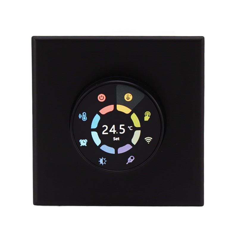 Smart Thermostat Black App Remote Control Timing Energy Saving High