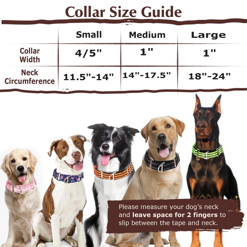MAOWUWUJOZ Martingale Collar for Dogs - Reflective Nylon No Slip