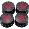 ZCZQC 4PCS Skull Electric Guitar Knobs Speed And Volume Adjustment