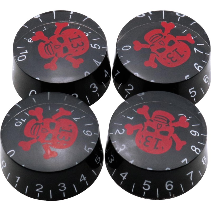 ZCZQC 4PCS Skull Electric Guitar Knobs Speed And Volume Adjustment