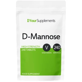 D-Mannose Tablets 1000mg | Easy Swallow Coated Tablets | 240 Pack | High Strength | Natural Relief & Vegan Friendly