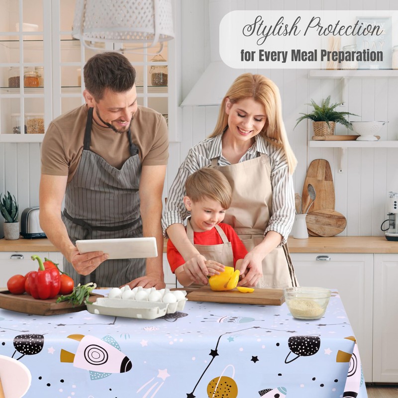 KP HOME Wipe Clean Tablecloth Rectangular 78.7"x 55.1" (200x140cm) -