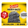 Glad Dual Defense Drawstring Large Trash Bags, 30 Gallon, 50