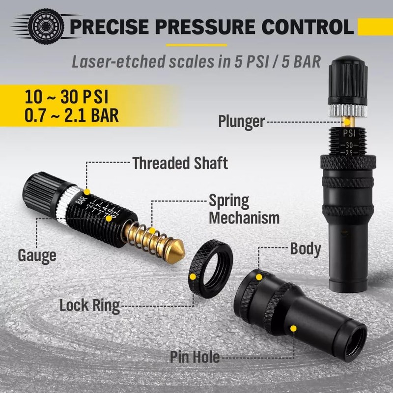 HORUSDY Automatic Tire Deflator Kit 10-30 PSI, Offroad Tyre Pressure