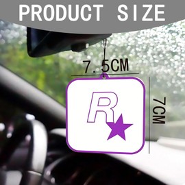 SWYSGS Car Air Freshener, 4 Pack Pine Scents, Hanging Paper Form, Purple Color