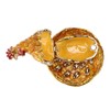 Golden Hen Figurine Trinket Boxes Handcraft Exquisite Small Jewelry Box