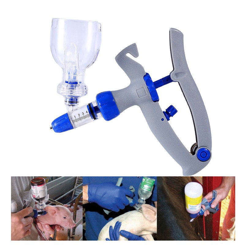 5ml Veterinary Injector Automatic Self Refill Syringe for Livestock Cattle
