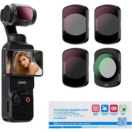 4-Pack Magnetic ND Filter & CPL Filter Set for DJI  Pocket 3 Creator Combo, ND16 ND64 ND256 Neutral Density & Circular Polarizing CPL Filter Kit, Multi-Coated HD Optical Glass Aluminum Frame - Color: CPL Filter