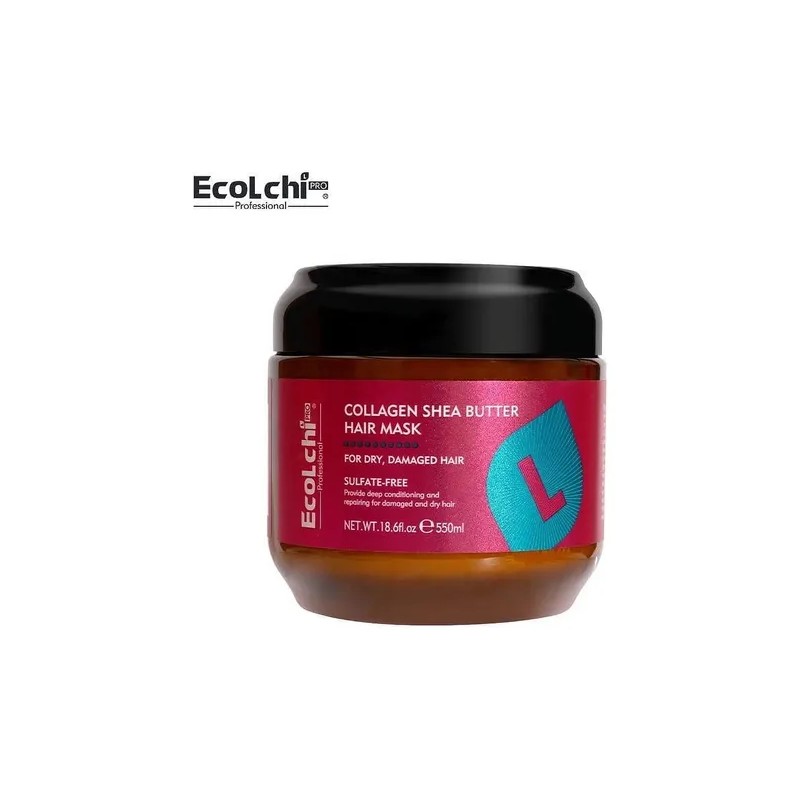Mascarilla Ecolchi Karite Cabello Dañado Seco Suaviza Repara