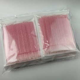 800 Pieces Pink Crystal Handle Lash Extension Cotton Swabs (Simple Packaging)