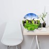 KiuLoam Farm Animal Cow Group Round Wall Clock Silent Non