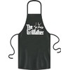 BILMASEE GRILLFATHER Baking Black Aprons for Men Chef Cooking Apron