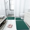 Buganda Memory Foam 3 Pieces Bathroom Rugs Set - Thick