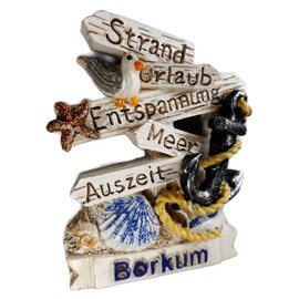 GCG 3390 Magnet Souvenir Borkum 7.5 x 6.5 x 1.8 cm Fridge Magnet Maritime Decoration
