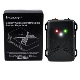 Ultrasonic Rodent Repellent for Car Engine – Battery Powered Under Hood Mouse Repeller with Flashing Strobe Light, Keeps Rats and Mice Away from Vehicle, Automobile, Truck, Garage, Attic, Barn, Shed