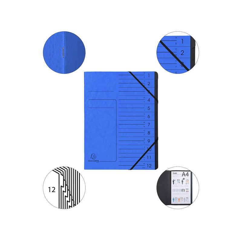 Exacompta - Ref 541202E - Stapled Spine Multipart File -