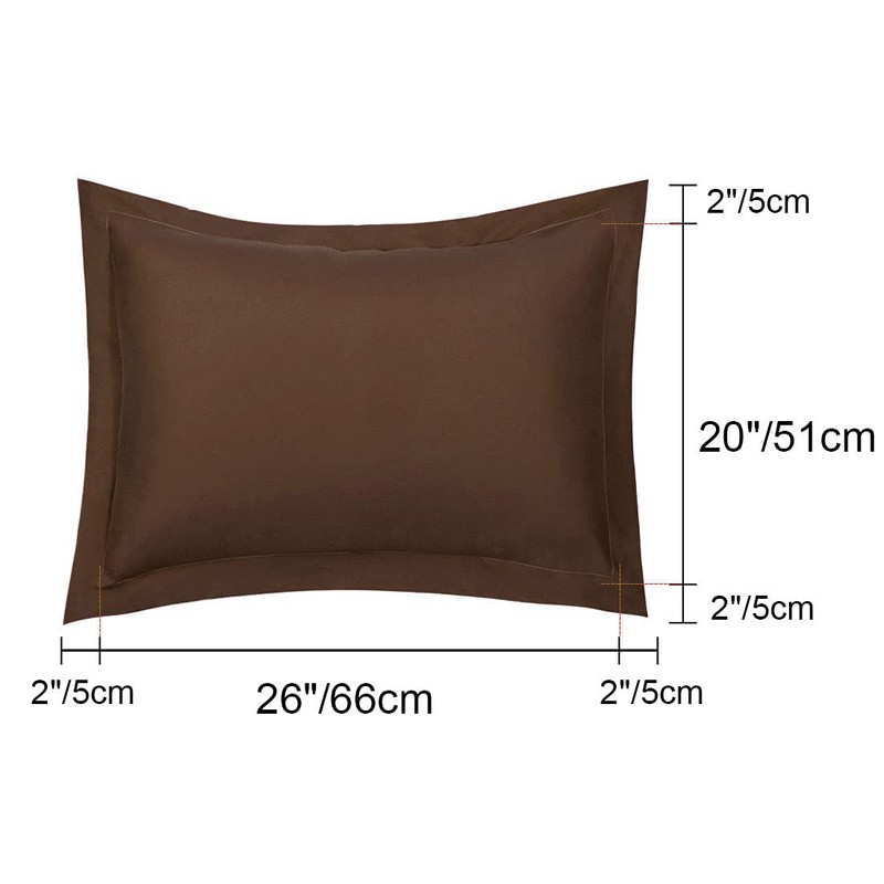 sourcing map Pillow Shams 2 Pack Soft Brushed Microfiber Envelope