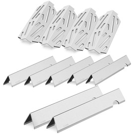 QuliMetal SUS304 Grill Parts for Weber Genesis II E-410/E-415/E-435, Flavorizer Bars and Heat Deflectors for Weber Genesis II LX E-440 Grills, Replacement for Weber GS4 66686 66033 66796 66041, 17"