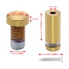 Bonsicoky 12 Sets Golden Stainless Steel Standoff Screws, Wall Mounting