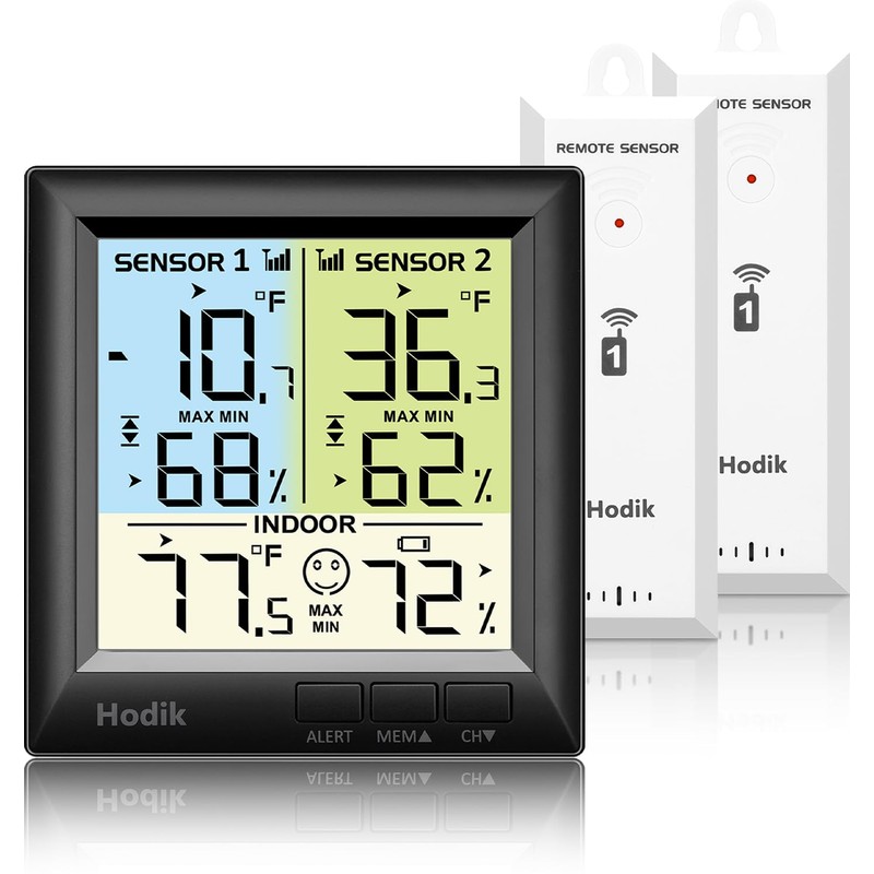 Wireless Freezer Thermometer with Alarm Refrigerator Thermometer, Fridge Freezer Alarm