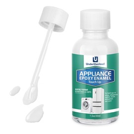 Appliance Paint White Touch Up Paint Pen for Refrigerators, Washers, Dryers, Dishwashers, Microwave Oven Specialty Appliance Touch Up Enamel Acrylic Water-Based Quick Drying 1.5oz High-Gloss White