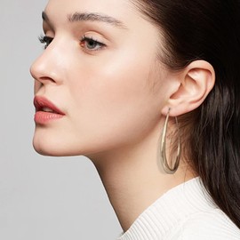 Gold Hoops Earrings for Women Gold Oval Hoop Earrings for Girls Hoop Earrings Women Thin Gold Hoops Earrings for Teen Girls Jewelry Gifts