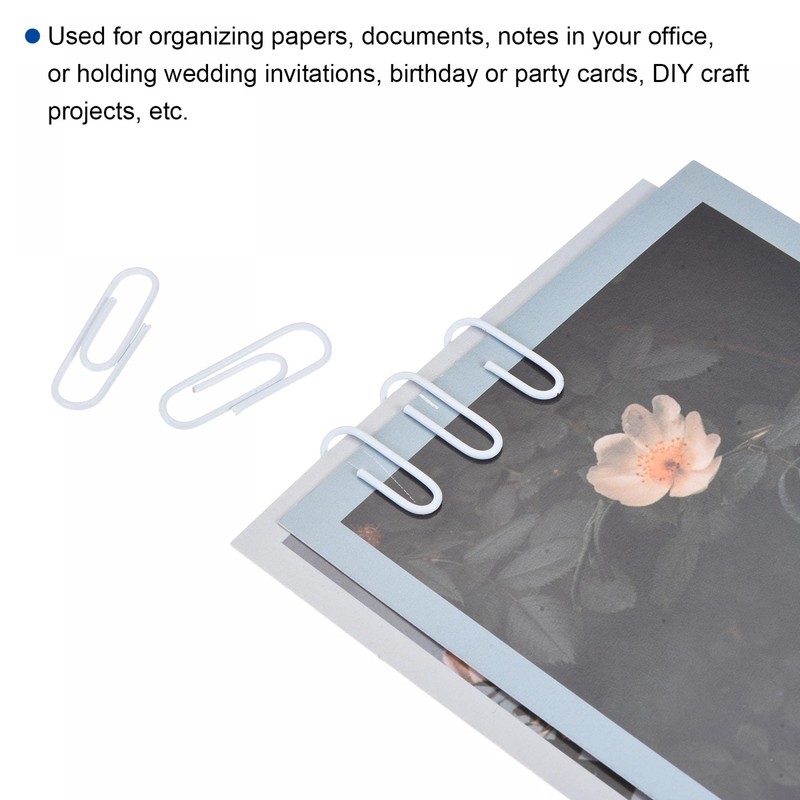 sourcing map Paper Clips Small Size 1.1 Inch Vinyl Coated