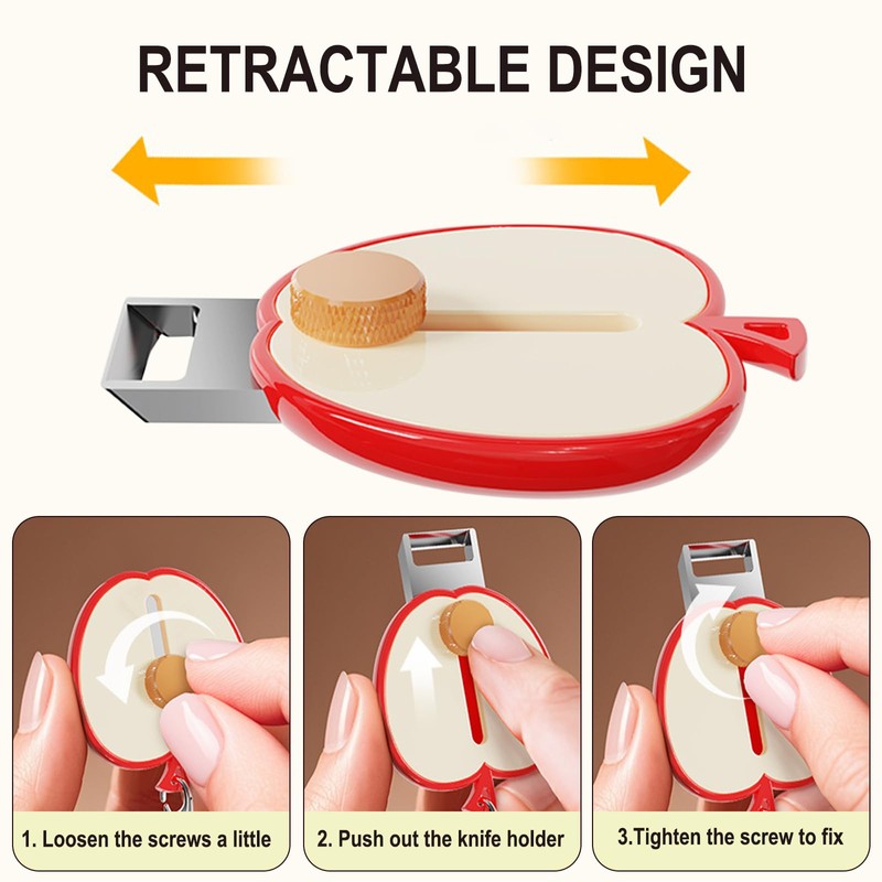 2Pcs Apple-Shaped Fruit Vegetable Peeler – 2025 New Stainless Steel